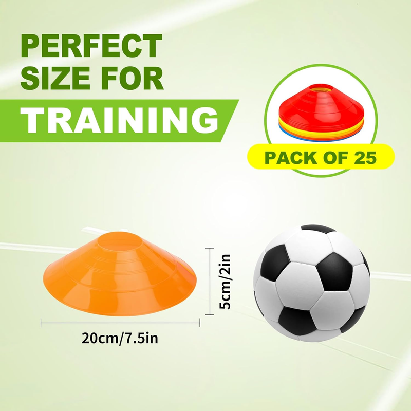 Ashsajkd(Set of 25/50/100 - Agility Soccer Cones with Carry Bag and for , Footba Item image 2