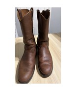 JUSTIN COWBOY BROWN BOOTS 3509 SIZE 9.5 Rubber Sole MENS Vintage - $53.92 CAD