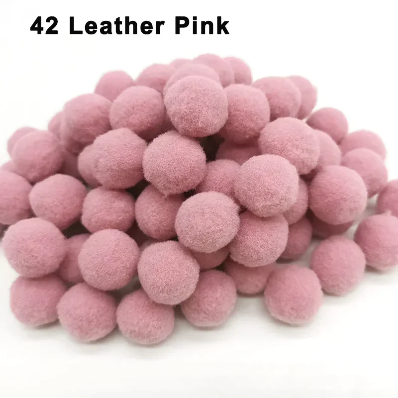 Mini Fluffy Soft Pom Poms Pompoms BallHandmade -10mm 200pcs 42 leather pink - $2.02