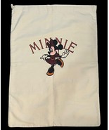 Minnie Mouse Drawstring Laundry Bag Basket Off White Linen 23.5&quot;X32&quot; - $30.69 CAD