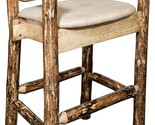 Montana Woodworks Glacier Country Collection Captain&#39;s Barstool with Uph... - £651.39 GBP