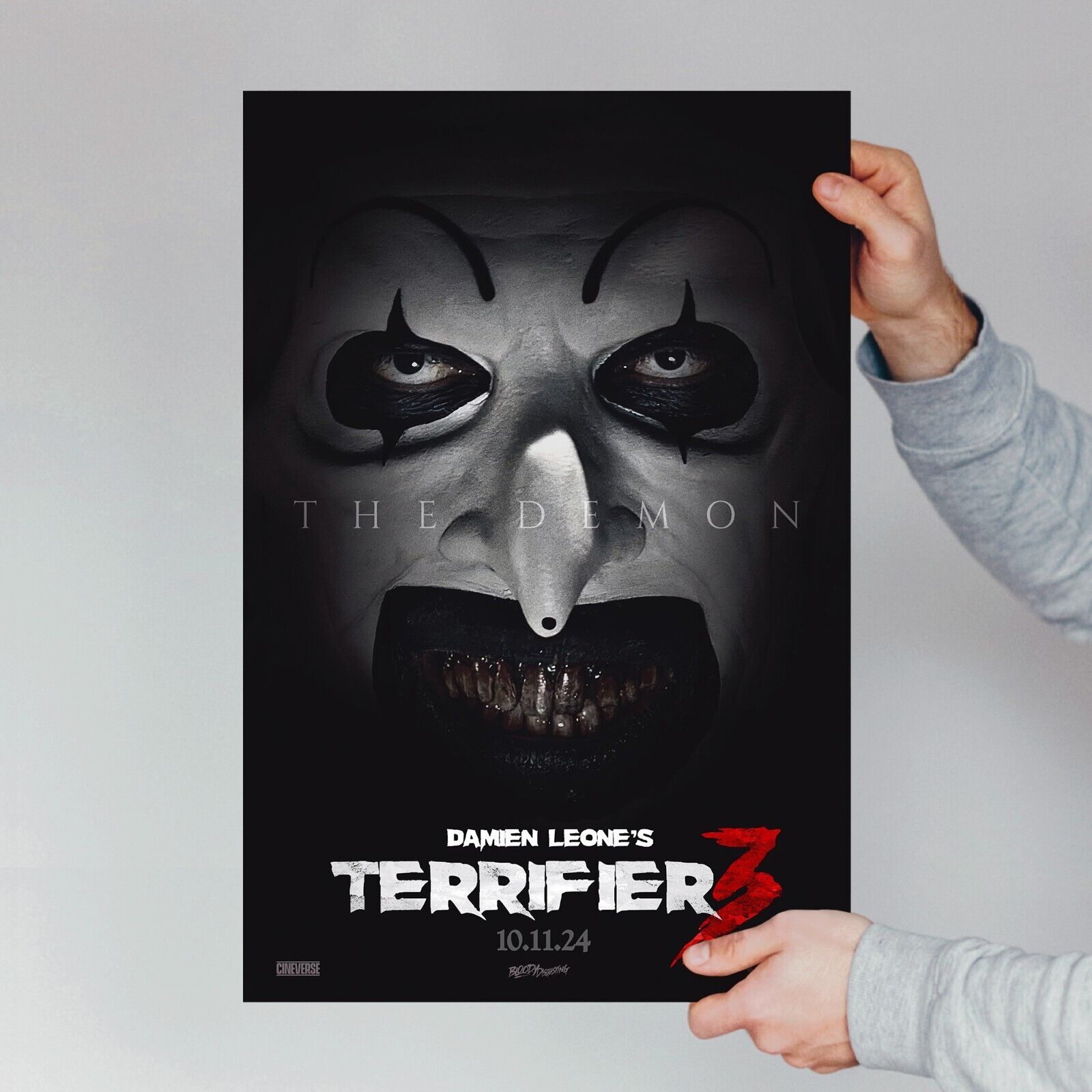 The Demon TERRIFIER 3 movie poster Art the Clown 2024 Horror Film Wall Art Decor