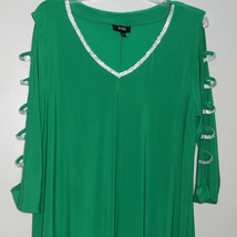 MSK Lattice-Sleeve Shift Dress XL - £20.01 GBP