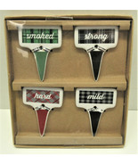 Thirstystone Ceramic Plaid Cheese Markers, Set of 4 - $204.84 MXN