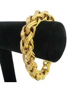 MONET Bracelet Chunky Heavy GOLD Whea Chain  Ladies Designer 7.5&quot; - £19.43 GBP