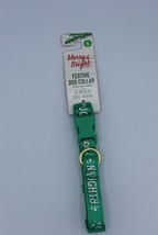 Merry &amp; Bright - Festive Christmas Dog Collar - Small - 10-14 IN - £7.41 GBP