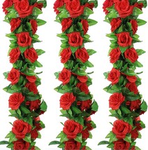 Artificial Flower Hanging Rose Ivy Home Hotel Office Wedding Party Garde... - $32.99