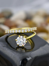 Round Engagement Ring Lab Grown Diamond, 1 CT Diamond Ring, Prong Settin... - $298.00