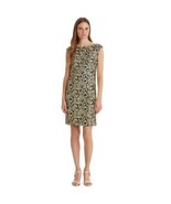 Lauren Ralph Lauren Women&#39;s Navy Gold Floral Embroidered Cap Sleeve Dress 4 - $74.99