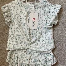 New PatPat 2pc 18-24mo Ruffled Floral Outfit Shirt and Short Shorts Set - $20.99