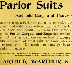 Arthur McArthur Parlor Furniture 1894 Advertisement Victorian Home ADBN1n - $19.99