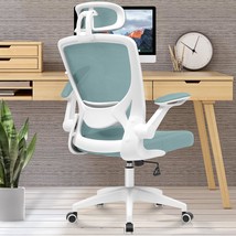 The Kerdom Ergonomic Office Chair, Available In Light Blue, Features A - £184.04 GBP