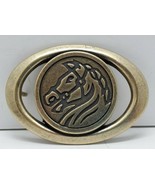 Vintage Brass Horse Oval Belt Buckle Country Western Style Ladies Fashio... - €16,79 EUR