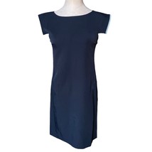 M. M. Lafleur Black Crepe Shift Dress Cap Sleeve Women&#39;s Size 8 - £74.22 GBP