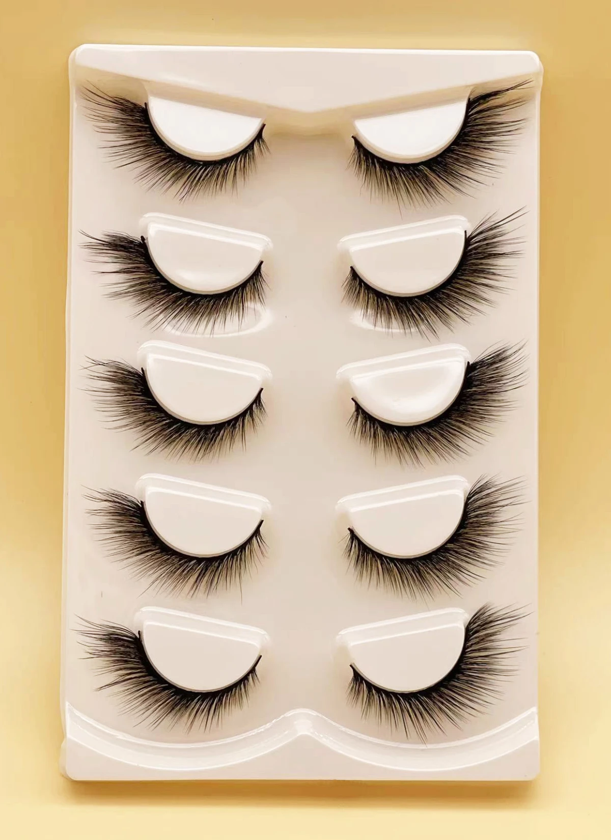 5 Pairs Fake Eyelashes Eye End Lengthen   Cat Eye Lashes Winged Mink Lashes  Cil - £28.90 GBP