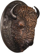 Wall Mount Buffalo Head American West Hand Painted Made in the USA OK Casting - £1,135.93 GBP