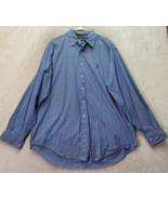 Ralph Lauren Shirt Men XL Blue Pinstripe Cotton Classic Fit Collared But... - £15.93 GBP
