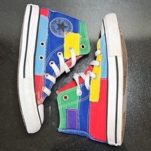 Converse Chuck Taylor All Star Sneaker Youth 13 Patchwork Color Block Hi Top - £20.71 GBP