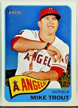 Rare! Red Hot! Mike Trout 2014 Topps Heritage #250 &quot;Portrait&quot; Angels, 3X Mvp - £70.25 GBP