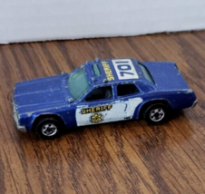 Vintage Hot wheels Workhorses Blue and White Sheriff Patrol Car Loose - £1.60 GBP