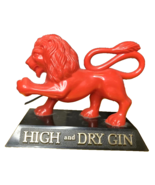 High And Dry Gin Vintage Red Plastic Lion Bar Display - $39.05
