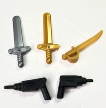 Lego Minifigure Weapons Lot Guns And Swords - $7.74
