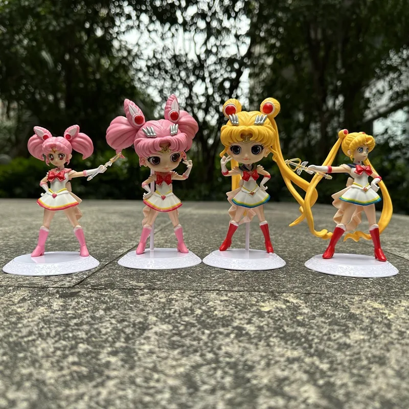 12-16CM Sailor Moon Anime Tsukino Usagi Chibiusa Action Figures Collection Model - £10.63 GBP+