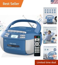 Compact Wireless Bluetooth Boombox with Cassette Player and Remote Funct... - $91.49