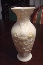 Belleek Ireland vase lusterware cream &amp; yellow, yellow mk,7th Mark 1980/90 RARE - £89.53 GBP