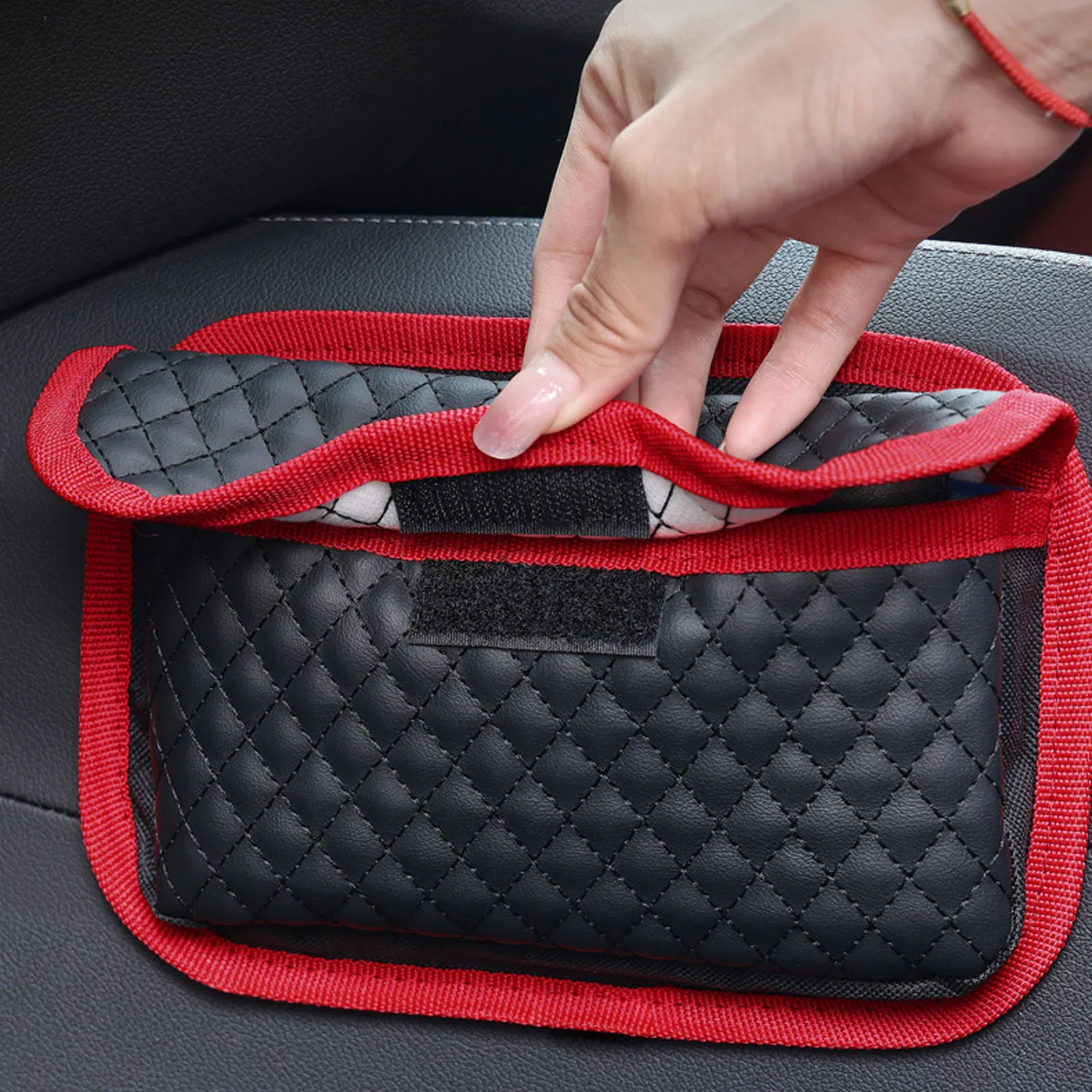 Car Trunk Organizer Box Storage Bag Stowing Tidying Leather Folding For - £12.26 GBP