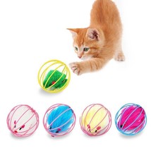 Plush Cage Mouse Cat Toy - Interactive Fun for Your Feline Friend! - £7.95 GBP