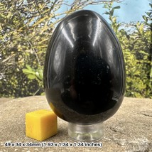 Obsidian mineral egg - body, mind &amp; spirit balance, genuine healing crystal - £14.45 GBP