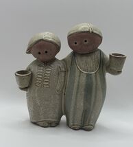 Vintage Japanese Stoneware Couple Figurine (candle Holder?) - $19.79