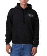 Cotton On Men Relax Box Fit Graphic Hoodie Black Size Large Pavillion Re... - $34.99