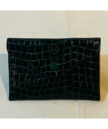 Vintage 1970s Girl Scout Green Pleather Faux Snake Skin Wallet Coin Purs... - £12.42 GBP