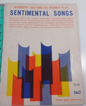 Sentimental Songs Robbins All-Organ Series No.6 Piano Keyboard Lessons - $7.92