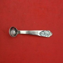 Sanborns Mexican Mexico Sterling Silver Salt Spoon with Flower 2 1/8&quot; Heirloom - £46.41 GBP