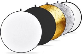 Neewer 43 Inch/110 Centimeter Light Reflector 5-In-1, White And Black. - $39.99