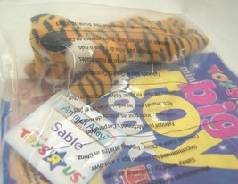 Animal Alley 2001 SABLE TIGER 4&quot; Plush STUFFED ANIMAL TOY NEW w/ TAG McD... - $14.85