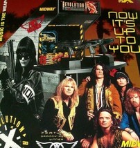 Aerosmith Revolution X Arcade FLYER Original 1994 NOS Video Game Rock &amp; Roll Art - £12.85 GBP