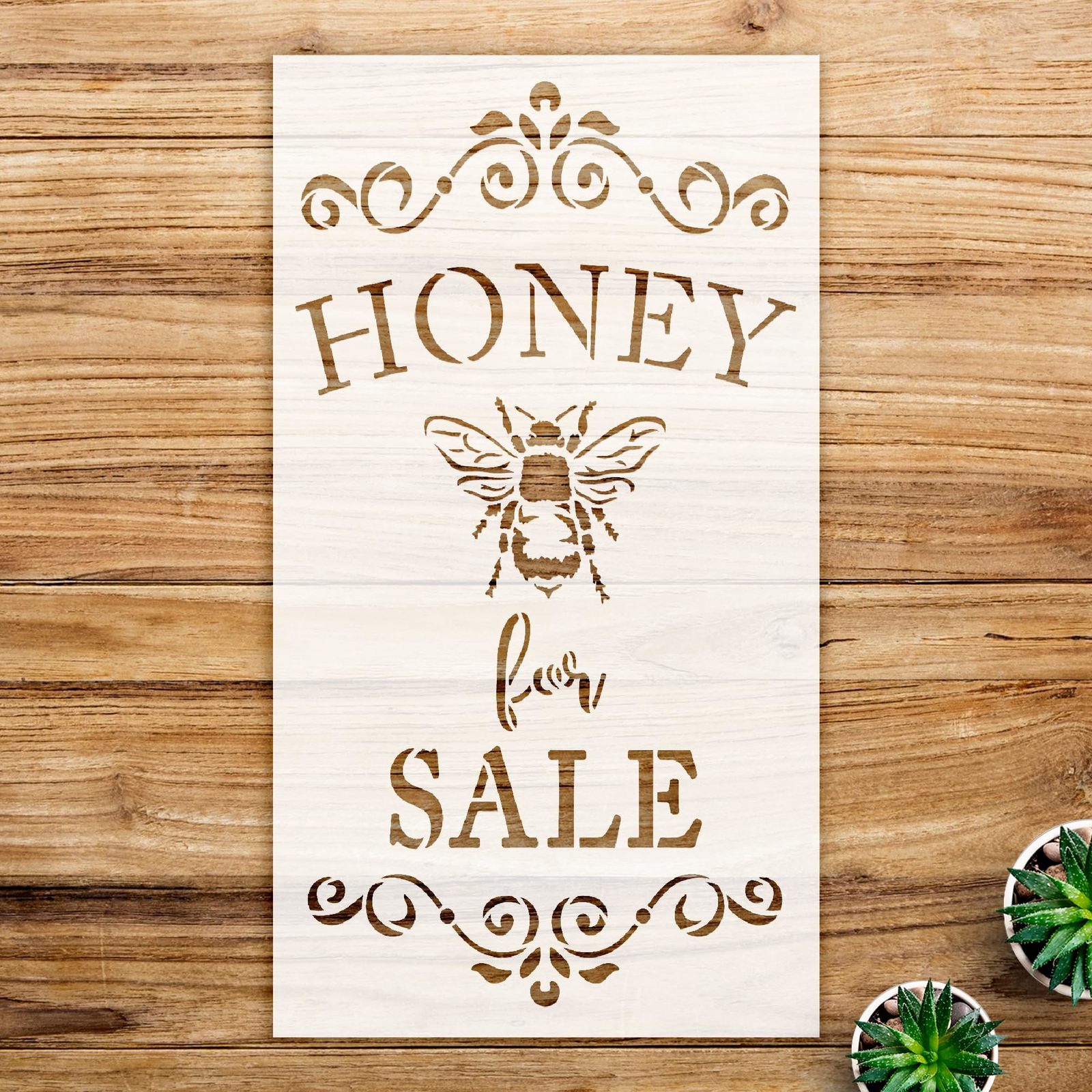 Honey for Sale Stencil Pattern for Wood and Walls, Reusable Mylar Templa... - $15.67+