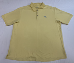Tommy Bahama Prima Cotton Mens Short Sleeve Golf Polo Shirt Size 2XL Yellow - $24.52