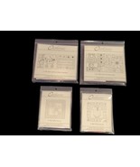 Lot of 4 Outlines Rubber Stamps on Repositionable Cling Cushion - £11.73 GBP