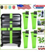 Durable 2-Inch Nylon Luggage Straps Set - 4 Green Straps with Buckle Clo... - $589.73 MXN