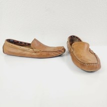 14th &amp; Union moccasins 10.5 M tan driving loafers slip on leather shoes comfort - £29.40 GBP