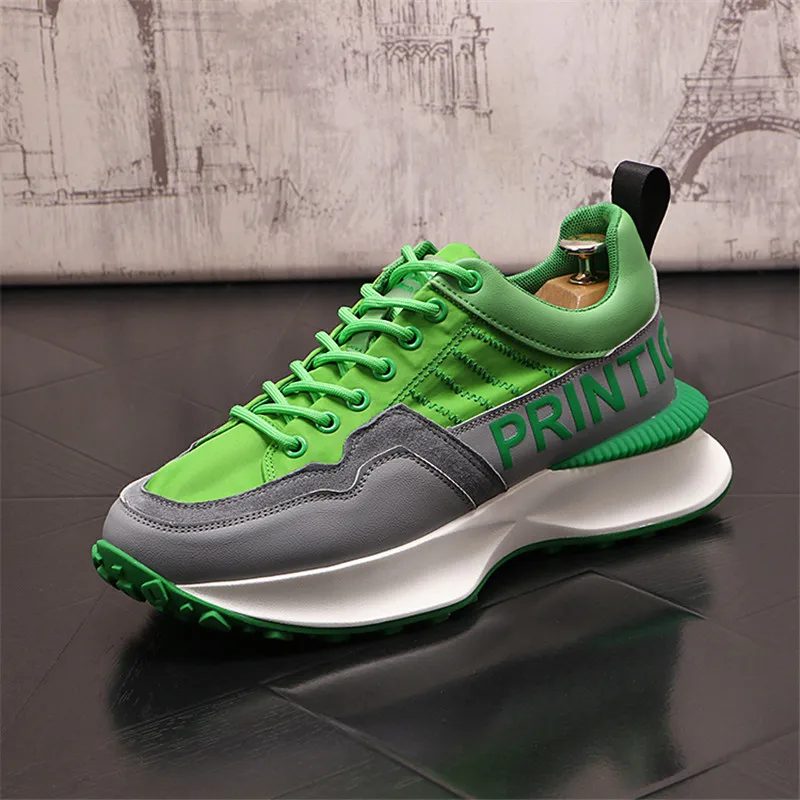 Best Sneakers Fashion Designer Party Shoes  -up Men Casual  Thick Bottom Vulacni - £80.05 GBP