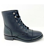 Thursday Boot Co Black Vegan Leather Captain Womens Combat Leather Boots - $94.95