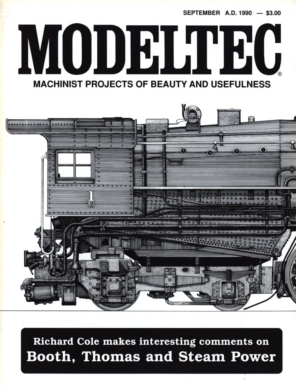 Primary image for MODELTEC Magazine September 1990 Railroading Machinist Projects Pennsy E6 Boiler