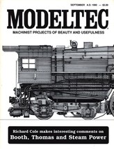 MODELTEC Magazine September 1990 Railroading Machinist Projects Pennsy E... - £7.75 GBP