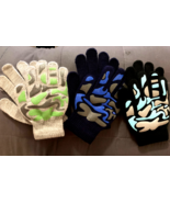 3 Pairs Winter Fashion Warm Kids Gloves Camouflage Riding Non Slip Gloves - $106.88 MXN